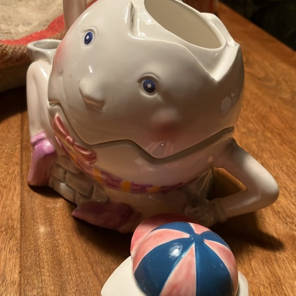 Humpty Dumpty creamer and sugar set vintage ceramic piece - Picture 10 of 11